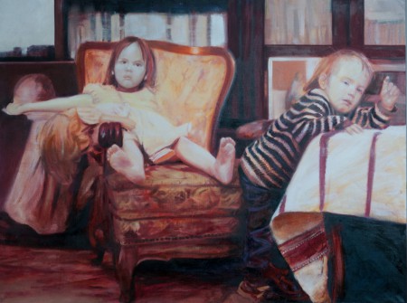 Anna és Imi 110x150cm olaj vászon